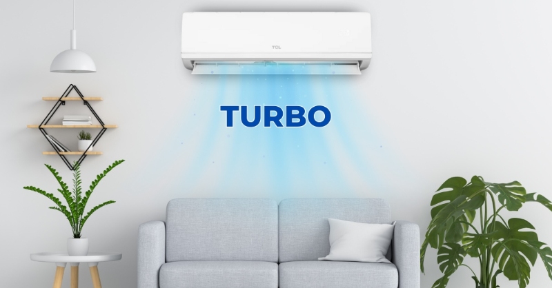 Chế độ Turbo trên máy lạnh TCL TAC-12CSD/XAB1 làm lạnh nhanh