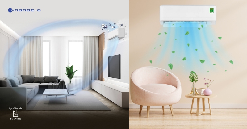 Điều hòa Panasonic 1 chiều dòng PU được trang bị công nghệ nanoe-G
