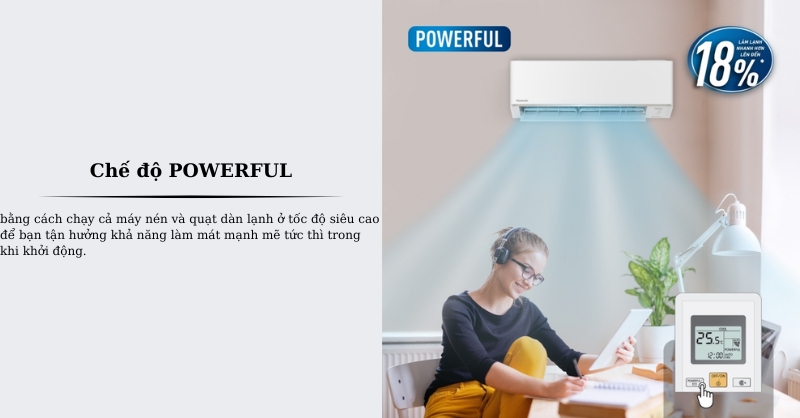 Điều hòa Panasonic 1 chiều dòng PU làm mát siêu tốc