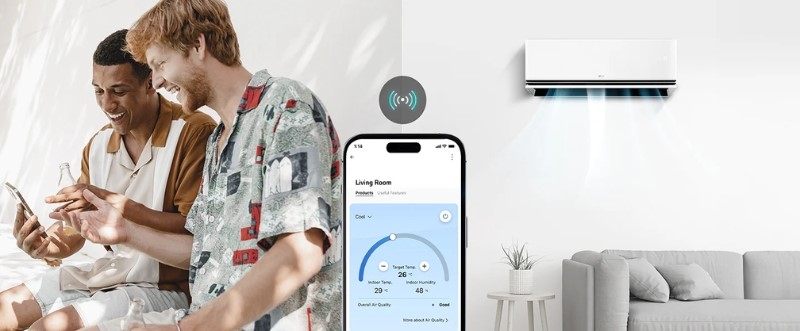 Điều khiển điều hòa LG DUALCOOL AI Air từ xa bằng điện thoại