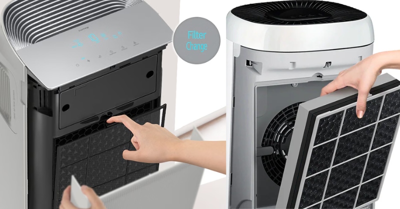 Hãy vệ sinh hoặc thay thế tấm lọc để giảm mùi hôi cho máy lọc không khí