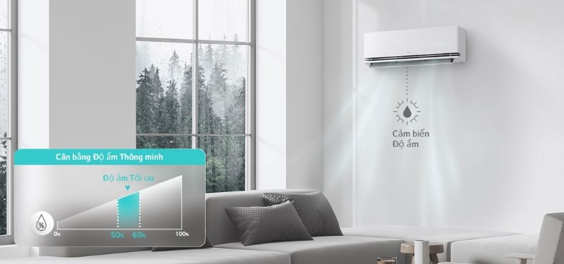 Máy lạnh LG DUALCOOL AI Air được trang bị tính năng kiểm soát độ ẩm