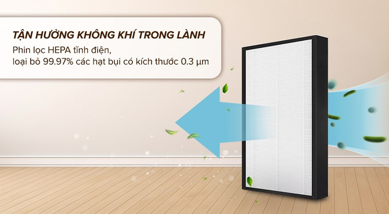 Máy lọc không khí Daikin trang bị phin lọc tĩnh điện HEPA