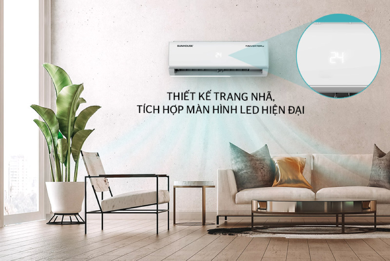 Máy lạnh Sunhouse sở hữu thiết kế tối giản