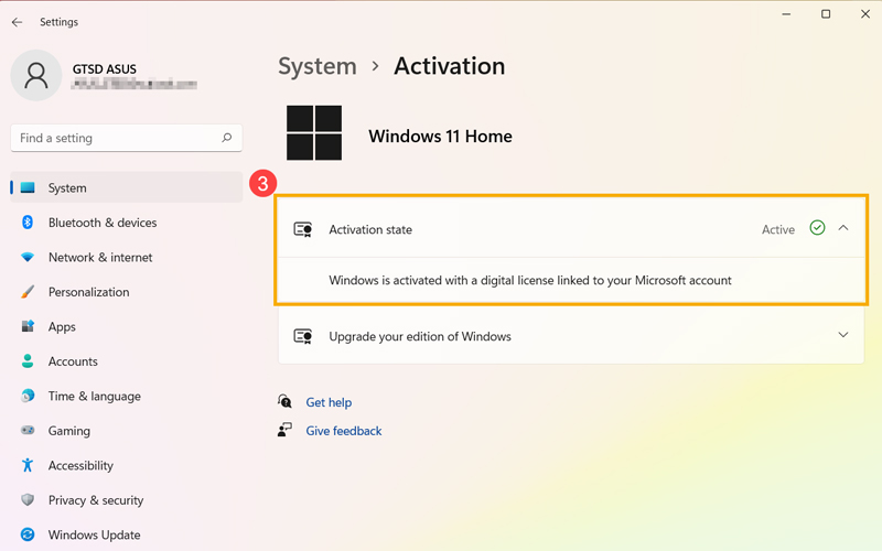 Kết nối với tài khoản Microsoft để Active Windows