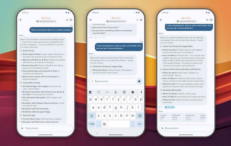 AI Chat trên Google AI Edge Gallery