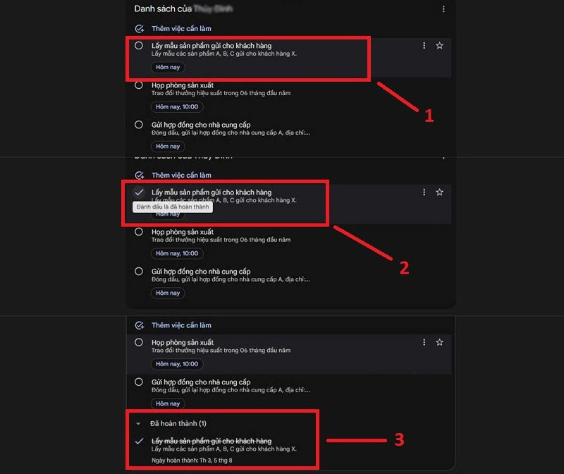 Hướng dẫn ẩn công việc Google Tasks đã hoàn thành 