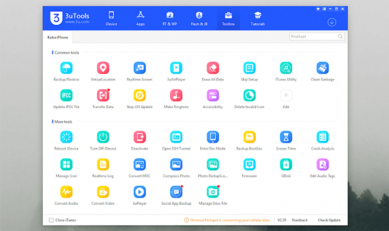 Các tính năng nổi bật của 3uTools