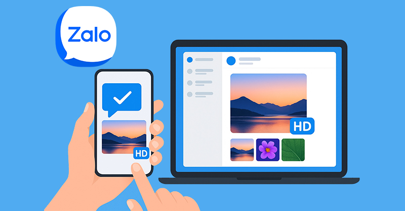 Gửi ảnh HD qua Zalo trên điện thoại, máy tính
