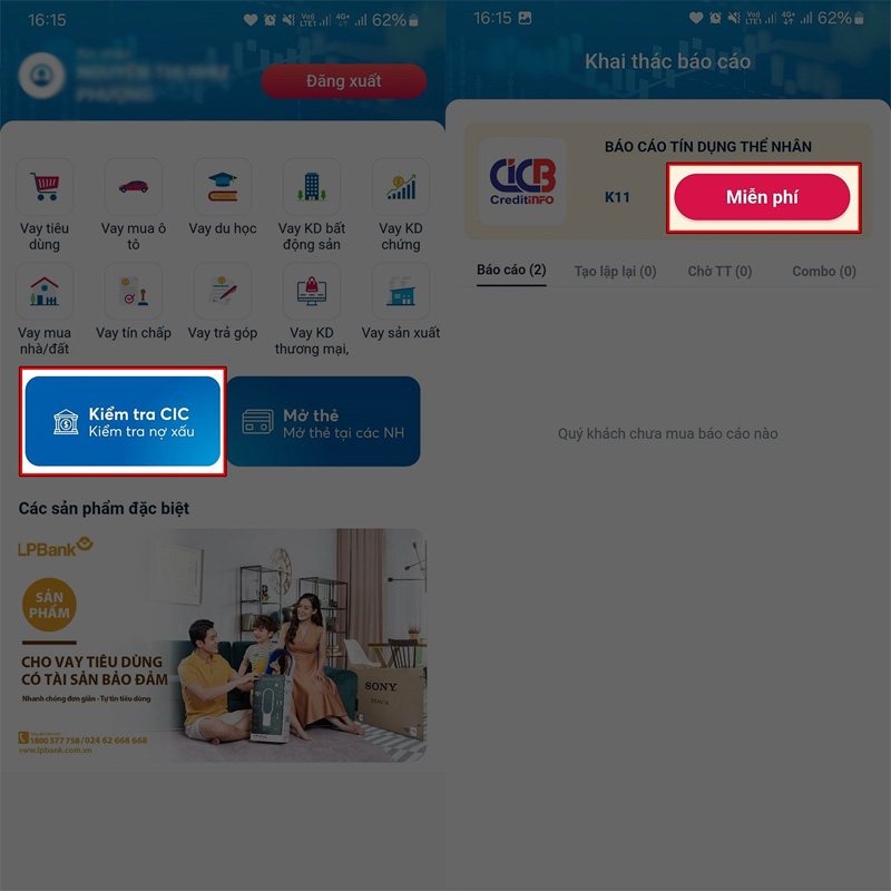Kiểm tra nợ xấu CIC qua ứng dụng điện thoại như thế nào