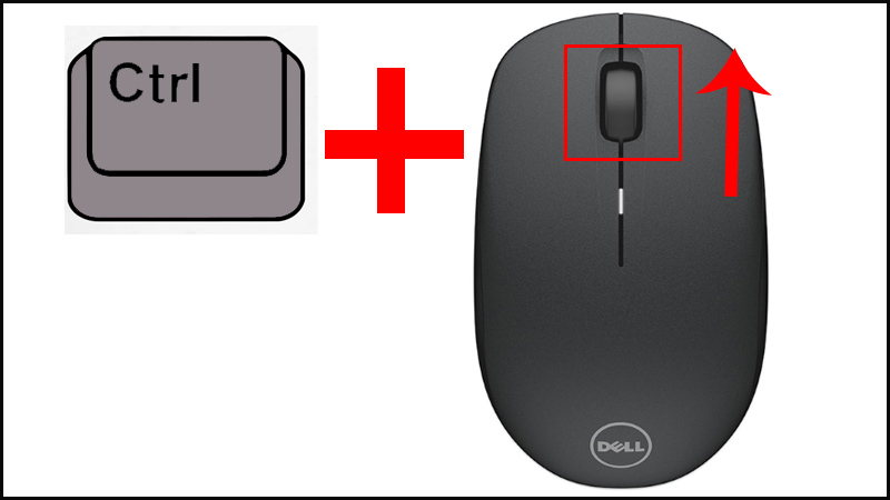 Sử dụng con lăn chuột để phóng to màn hình máy tính Windows