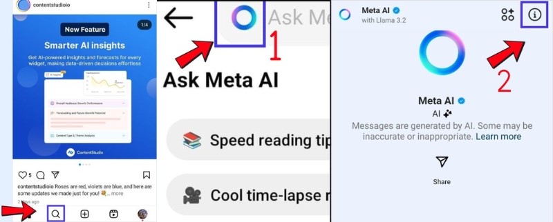 Cách tắt Meta AI trên Instagram