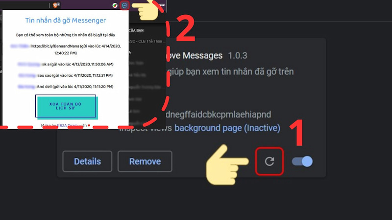 Xem tin nhắn Messenger đã thu hồi trên máy tính