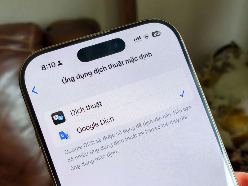 Google Dịch cho phép dịch nhanh nội dung từ các ứng dụng khác