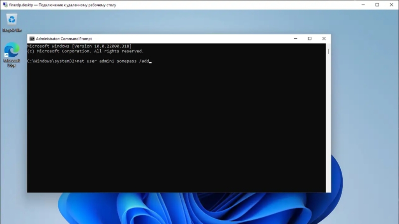 Câu lệnh tạo tài khoản người dùng trên Windows 11 bằng Command Prompt