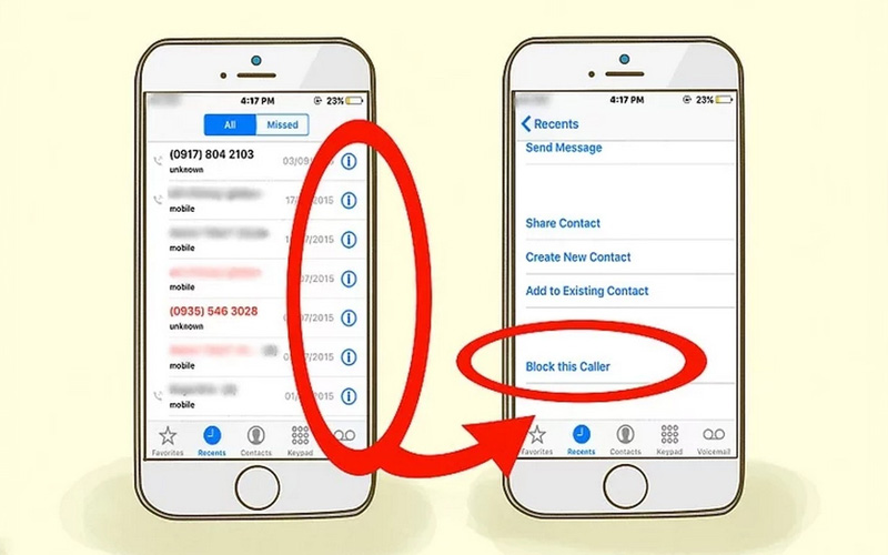 Làm thế nào để chặn số điện thoại mà người kia không biết trên iOS