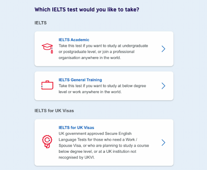 Chọn bài thi IELTS tại BC