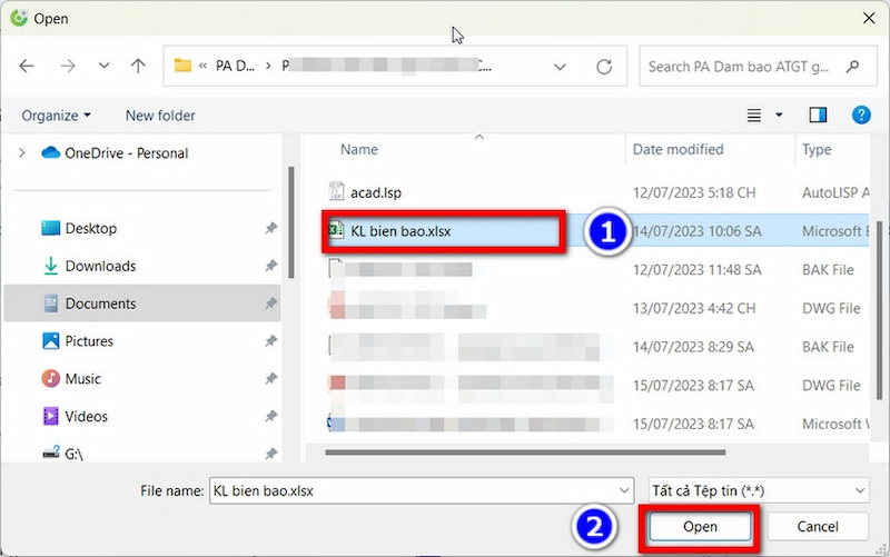 Chọn file Excel tải lên Google Sheet