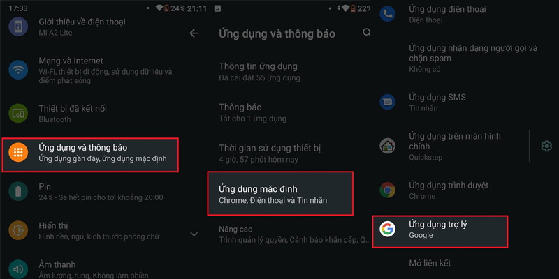 Tắt Google Assistant trên điện thoại Xiaomi
