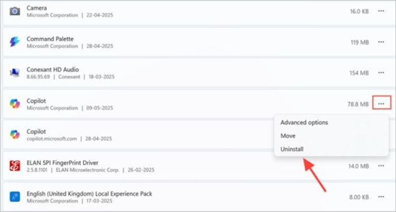 Chọn "Uninstall" (Gỡ cài đặt) và xác nhận