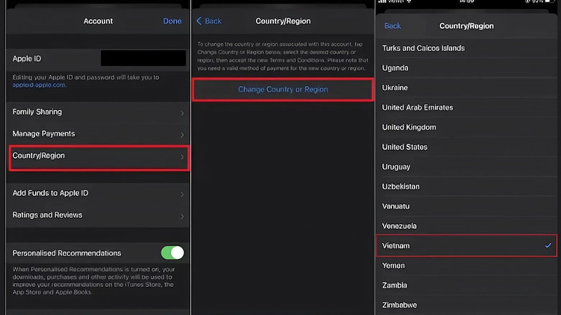 Chuyển vùng App Store về lại Việt Nam