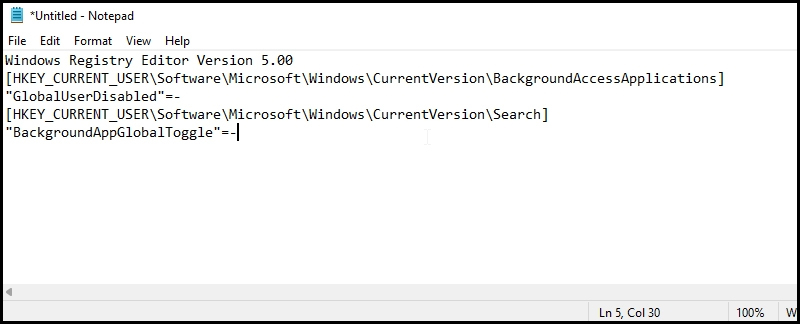 Mở Notepad và nhập nội dung sau vào