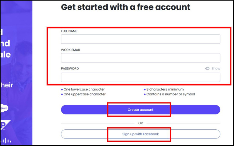 Tạo tài khoản Lumen5 hoặc đăng nhập bằng Facebook