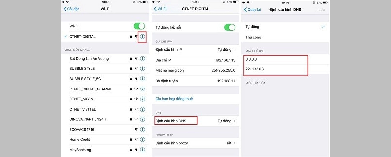 Khắc phục không vào được web cho iPhone và iPad