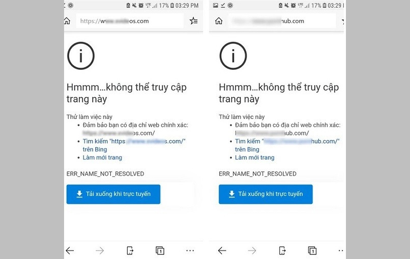 Cách vào web bị chặn trên điện thoại bằng cách đổi đuôi tên miền