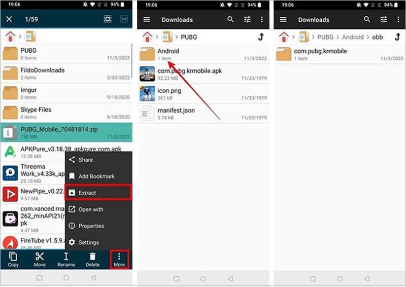 Giải nén file ZIP bạn vừa đổi tên