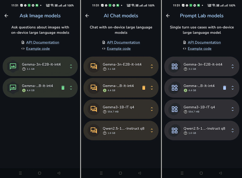 Ứng dụng Google AI Edge Gallery