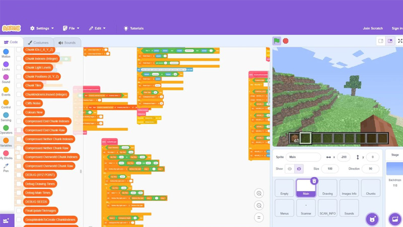 Gợi ý cách lập trình trò chơi Minecraft trên nền tảng Scratch
