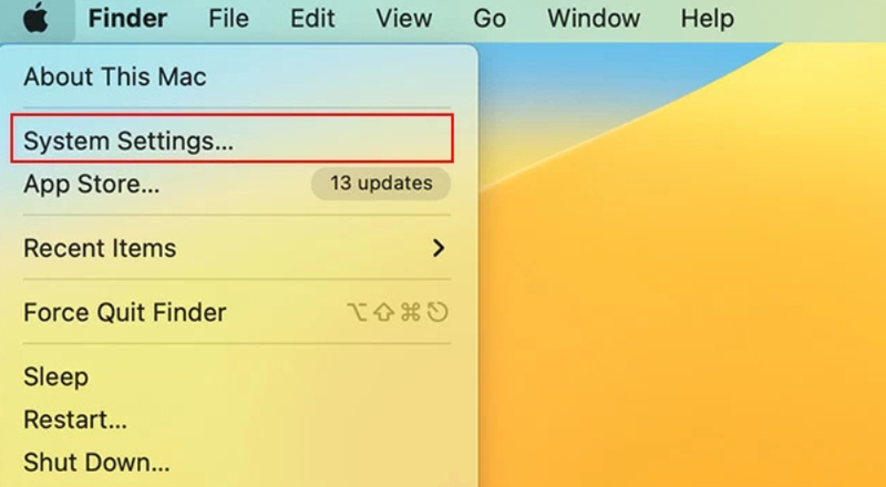 Nhấn vào mục System Settings để mở cài đặt hệ thống 