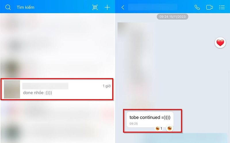 Mở Zalo và chọn vào tin nhắn cần dịch