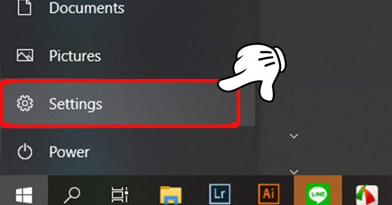 Nhấn vào mục Settings