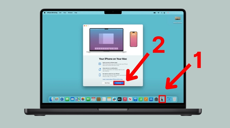 Trên máy Mac mở ứng dụng iPhone Mirroring