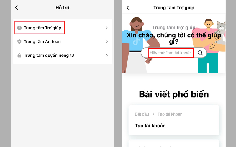 Nhập nội dung về vấn đề muốn lấy lại video đã xóa trên TikTok