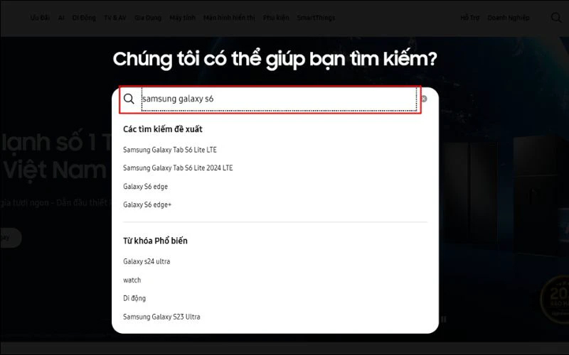 Tìm thông số kỹ thuật của sản phẩm