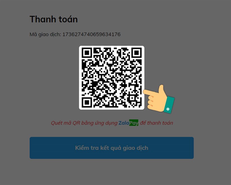 Quét mã QR thanh toán để nạp Ngôi sao thời trang