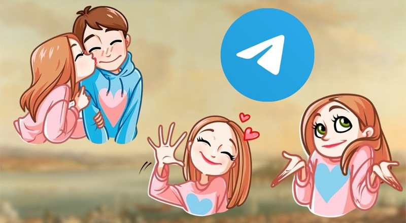 Sticker Telegram thường mang phong cách hoạt hình