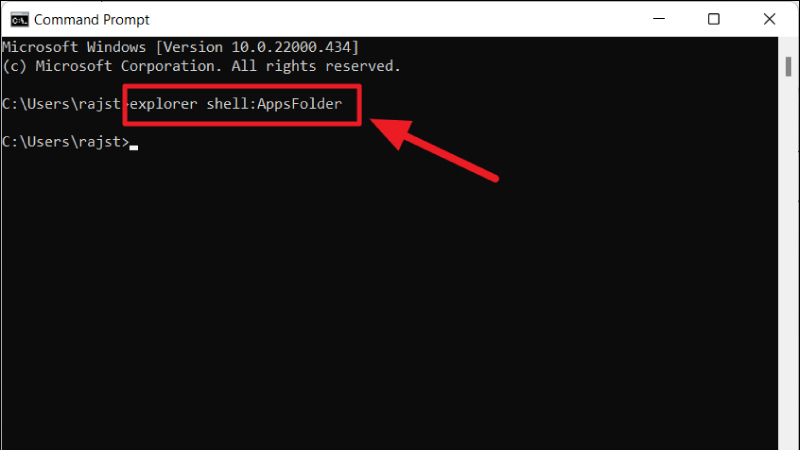 Nhận lệnh trong Command Prompt