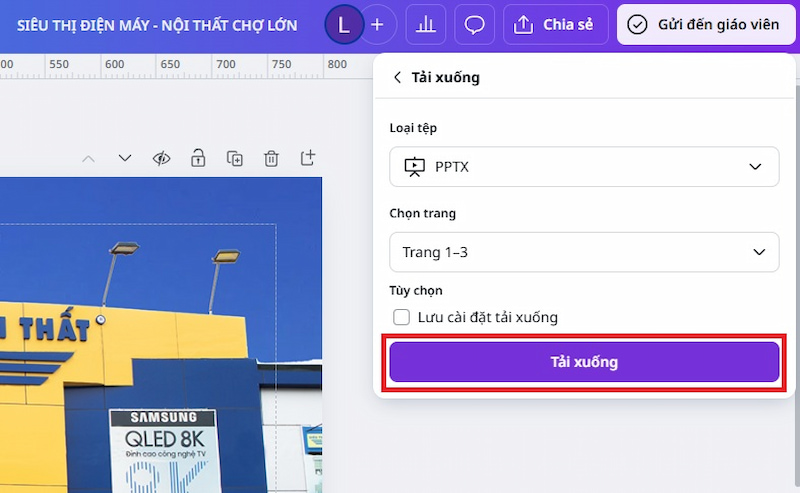 Chuyển từ Canva sang Powerpoint