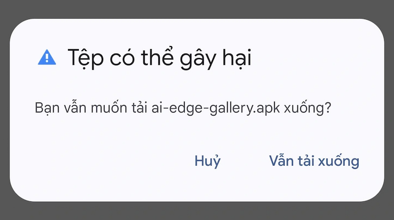 Tải ứng dụng Google AI Edge Gallery