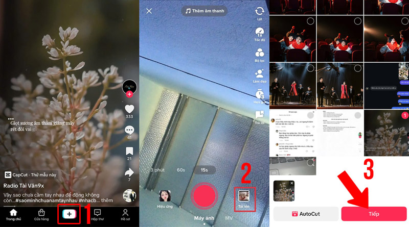 Thêm video cần chỉnh sửa âm thanh trên TikTok