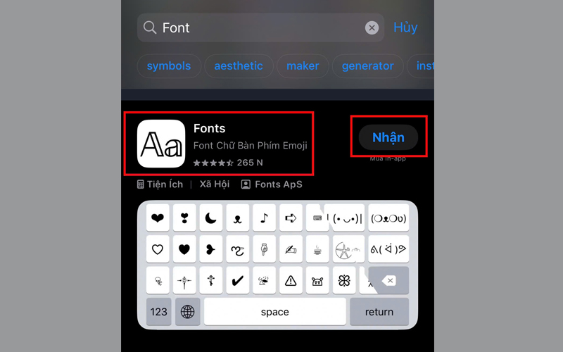 Tải ứng dụng Fonts từ App Store