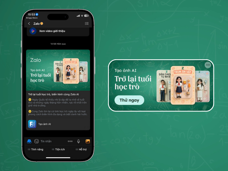 Tạo ảnh AI - Trở lại tuổi học trò