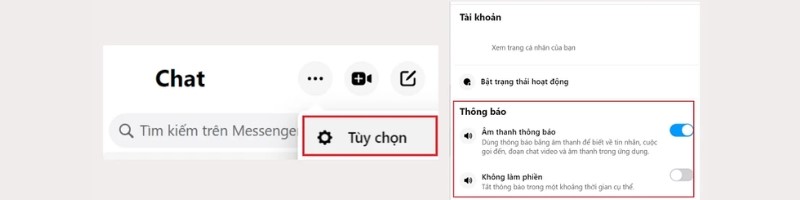 Tắt thông báo tin nhắn Messenger trên máy tính