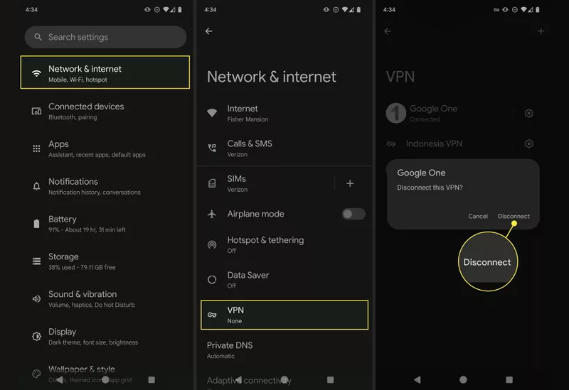 Cách tắt VPN trên điện thoại Samsung