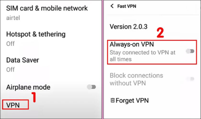Cách tắt VPN trên điện thoại Vivo