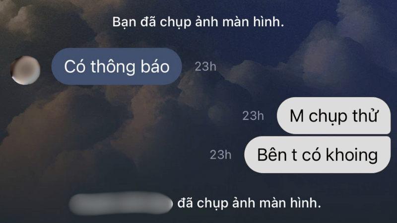 Chụp màn hình Messenger có thông báo không?